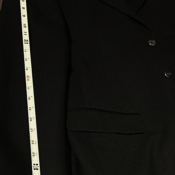 Linea Uomo Men Black 3 Metal Button Suit Jacket Only 44R - Picture 11 of 12